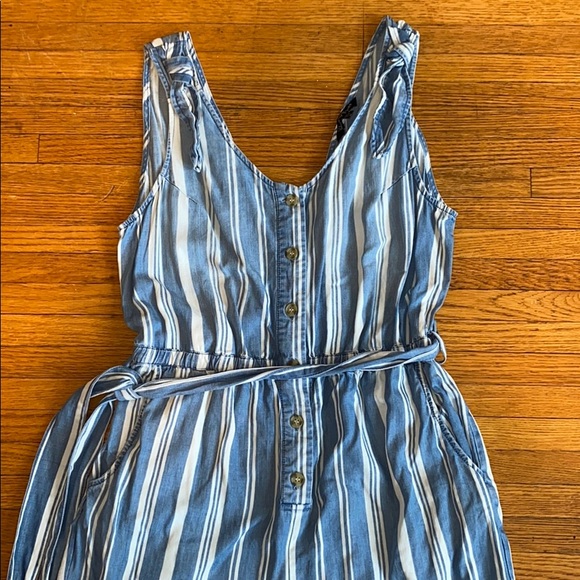 Velvet Heart Striped Denim Jumpsuit - Picture 4 of 11